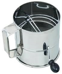 Rotary flour sifter - 8 cup