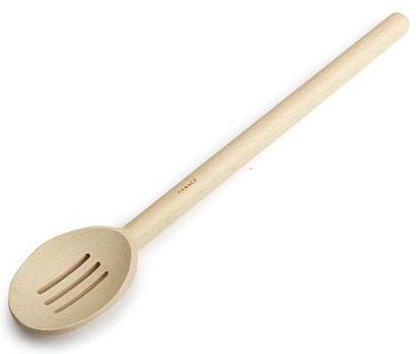 Slotted wooden spoon - 35cm