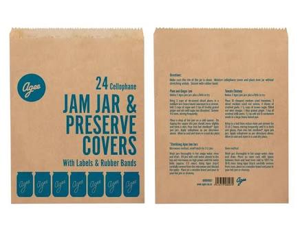 Agee jam jar preserve covers and labels