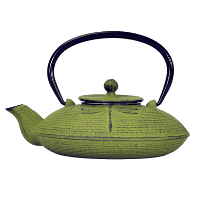 Cast Iron teapot - green dragonfly - 750ml