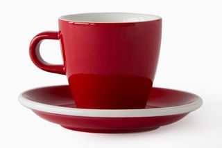 ACME Evo long black tulip cup and saucer