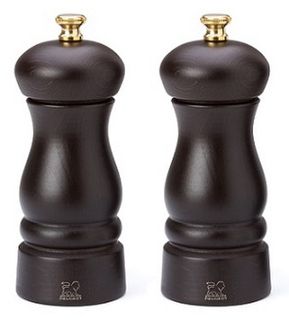 Peugeot Clermont salt and pepper mill set - choc - 13cm