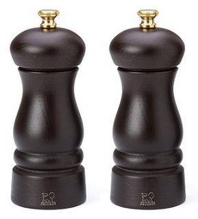 Peugeot Clermont salt and pepper mill set - choc - 13cm