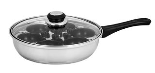 Stainless steel egg poacher - 6 egg pods