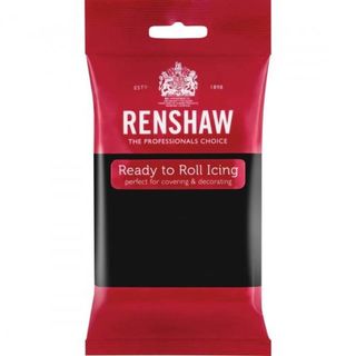Renshaw ready to roll icing - 250g - black