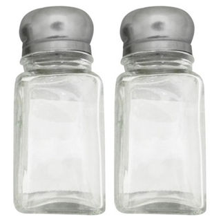 Glass salt and pepper shakers