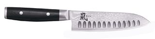 Yaxell RAN Santoku Knife with scalloped blade - 16.5cm 