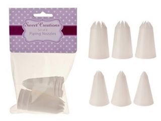 Sweet Creations plastic piping nozzles - Set of 6 stars