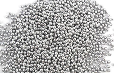 Silver Cachous round pearls - 2mm