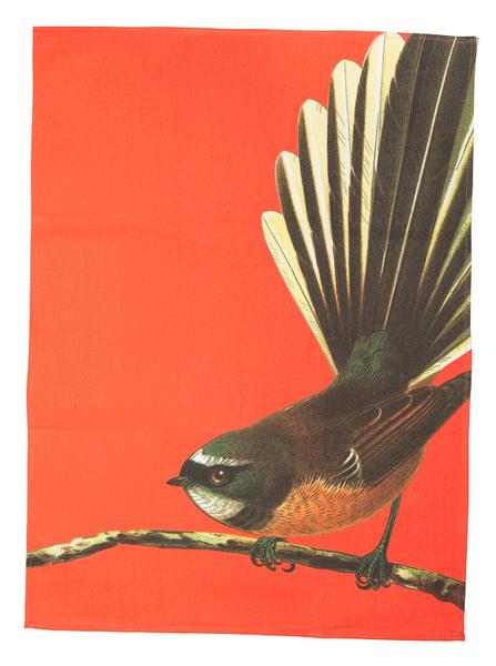 Bright New Zealand birds tea towels