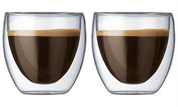 Bodum Pavina double wall glasses - 80ml