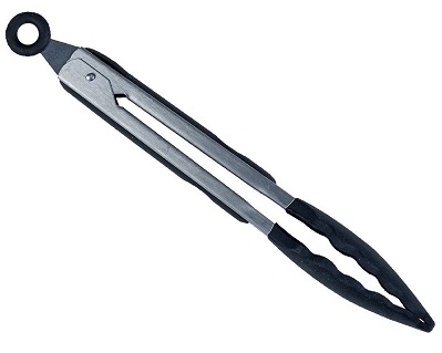 Locking tongs with silicone head - 23cm