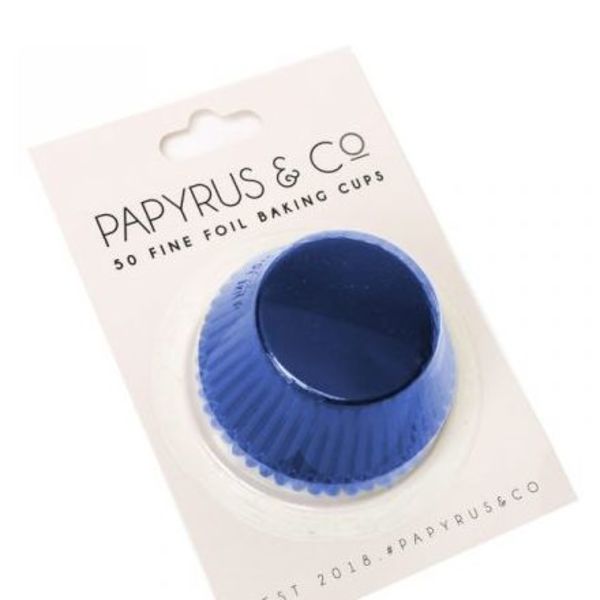 Foil baking cups -  medium - navy blue