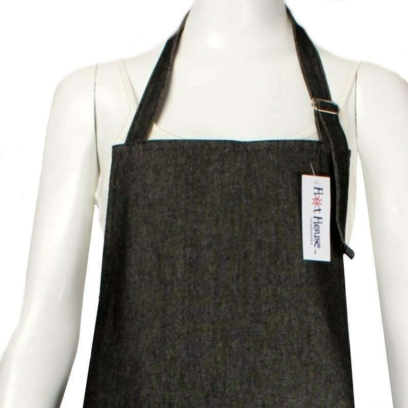 Hot House black denim full apron