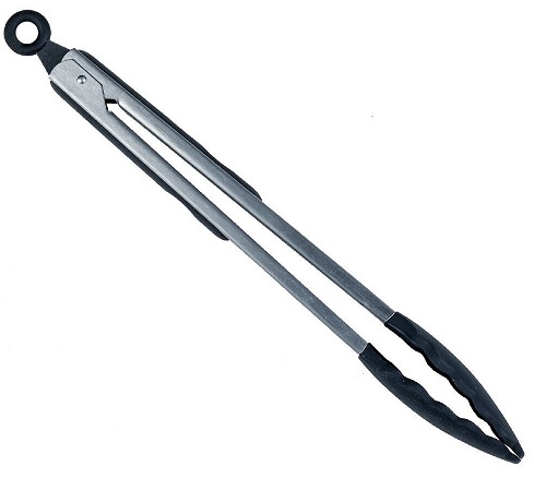 Locking tongs with silicone head - 31cm