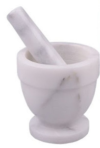 Marble mortar and pestle - 12cm