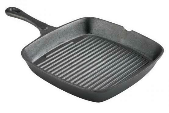 Cast iron square grill pan - 25cm