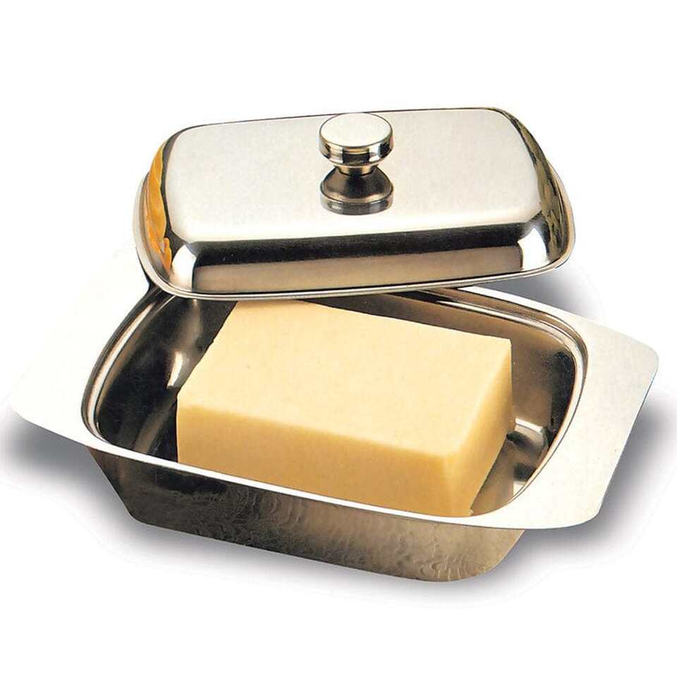 Appetito stainless steel butter dish
