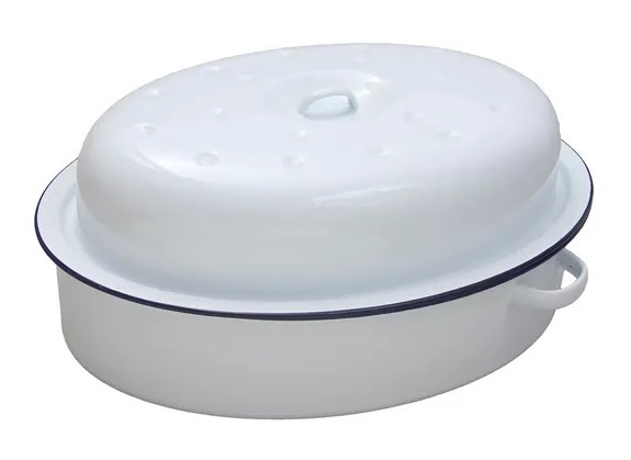 Falcon oval enamel covered roaster - 30cm