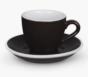 ACME demitasse cup and saucer - black